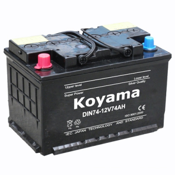 Dry Charged Starting Battery DIN74-12V74ah